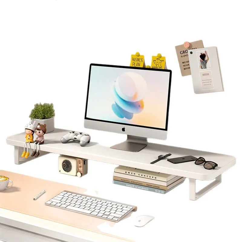 Creative Simplicity And Versatility Office Desktop Storage Rack Workstation Monitor Height Elevated Support  Load-bearing Shelf