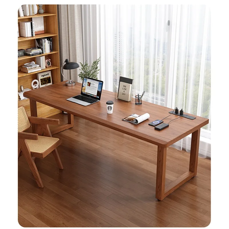 

Solid wood computer desk couple double e-sports table home desktop bedroom office work