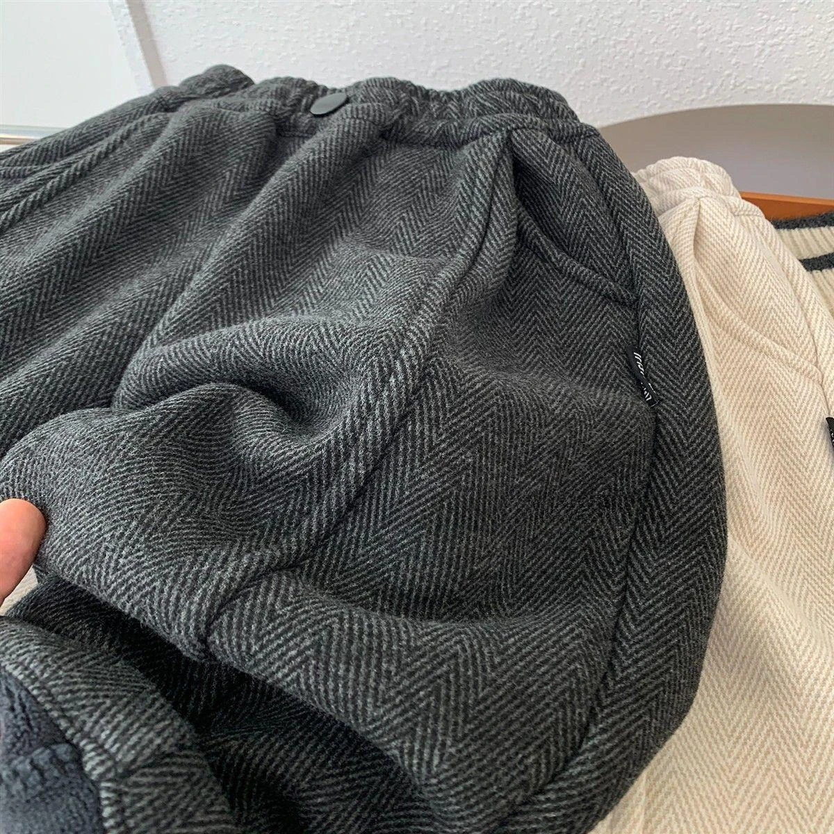 Winter Children Fleece Lining Casual Pants 2026 Fashion Boys Thick Warm Wide Leg Pants Baby Girls Loose Outerwear Trousers 3