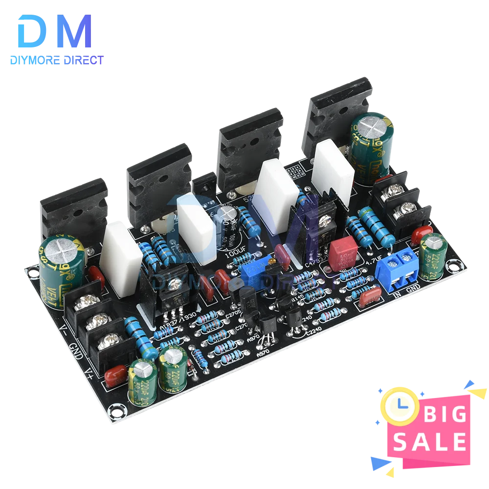 ± 20V-90V 200W Mono cyfrowy moduł wzmacniacza audio A1943/C5200 lampowy tylny wzmacniacz wysoka wierność czysta jakość dźwięku