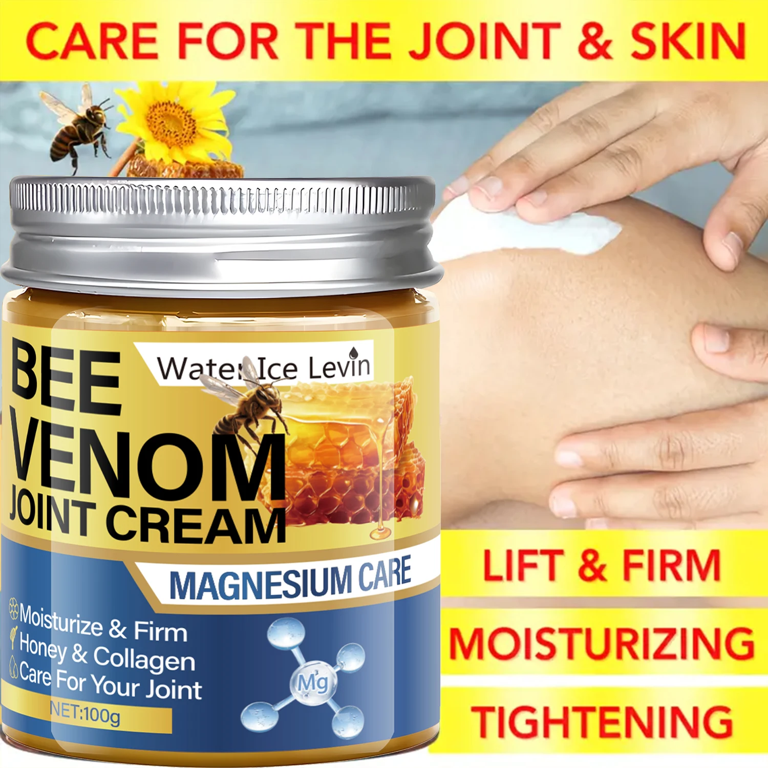 كريم مفصل سم النحل مع المغنيسيوم والعسل - يرطب ويشد ويهتم المفاصل، تركيبة خفيفة للبشرة المرنة #4