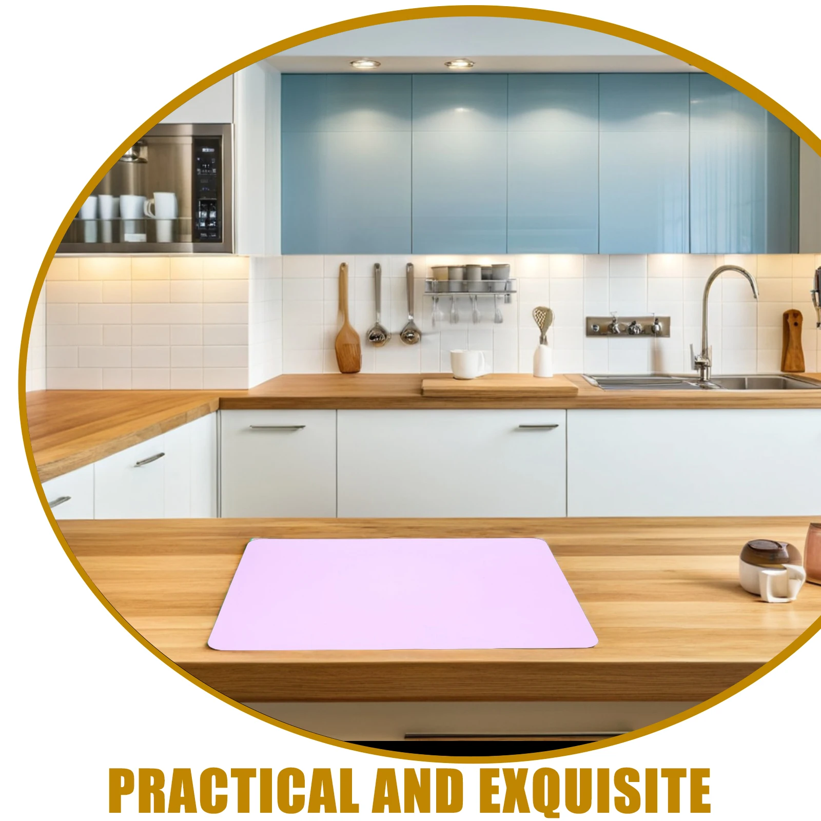 

2pcs Kitchen Countertop Silicone Mat Heat Resistant Anti Slip Worktop Protector Pad Multifunctional Insulation Craft Cutting