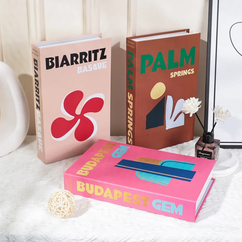 Travel Series Fake Book Decoration Coffee Table Living Room Fashion Fake Book Storage Box Decoration Model Room IBIZA CAPRI