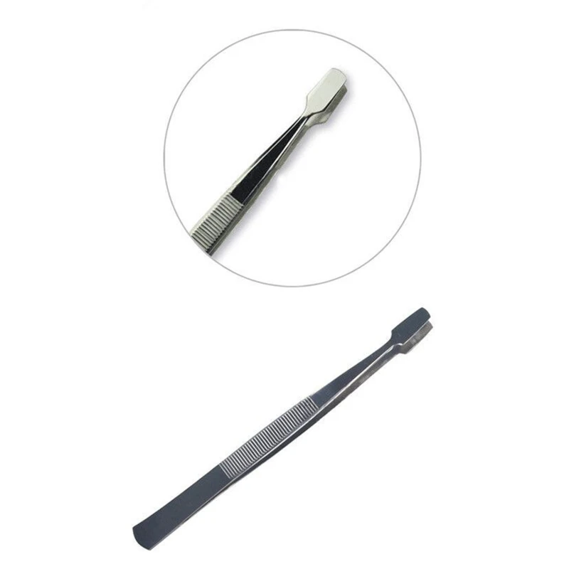 12mm Stamp Tweezers Stainless Steel Stamp Tweezers Straight Mechanics