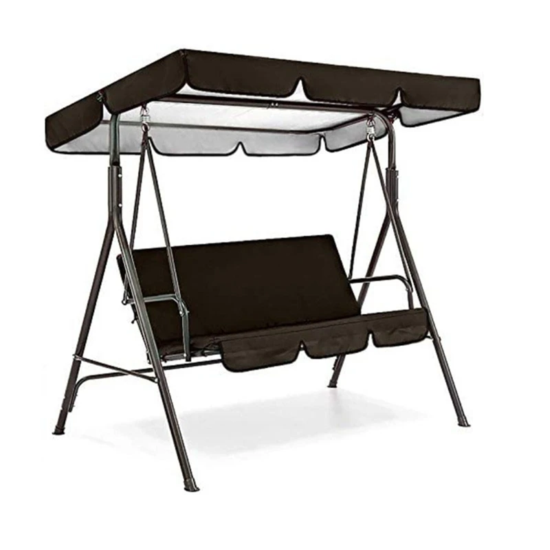 

T02C!-Sunshade For Swing Pew 2/3 Seater Garden Swing Chair Cover Polyester Taffeta Waterproof Canopy Tools