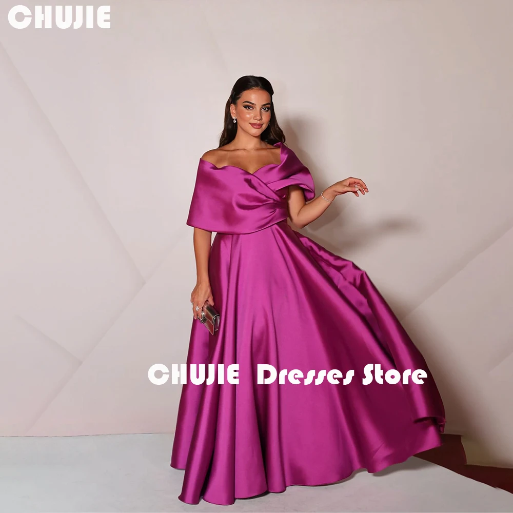 

Satin Off Sholder Mother of The Bride Dress Prom Party Gowns Customized Dubai Wedding Guest Dress Evening Dresses فساتين