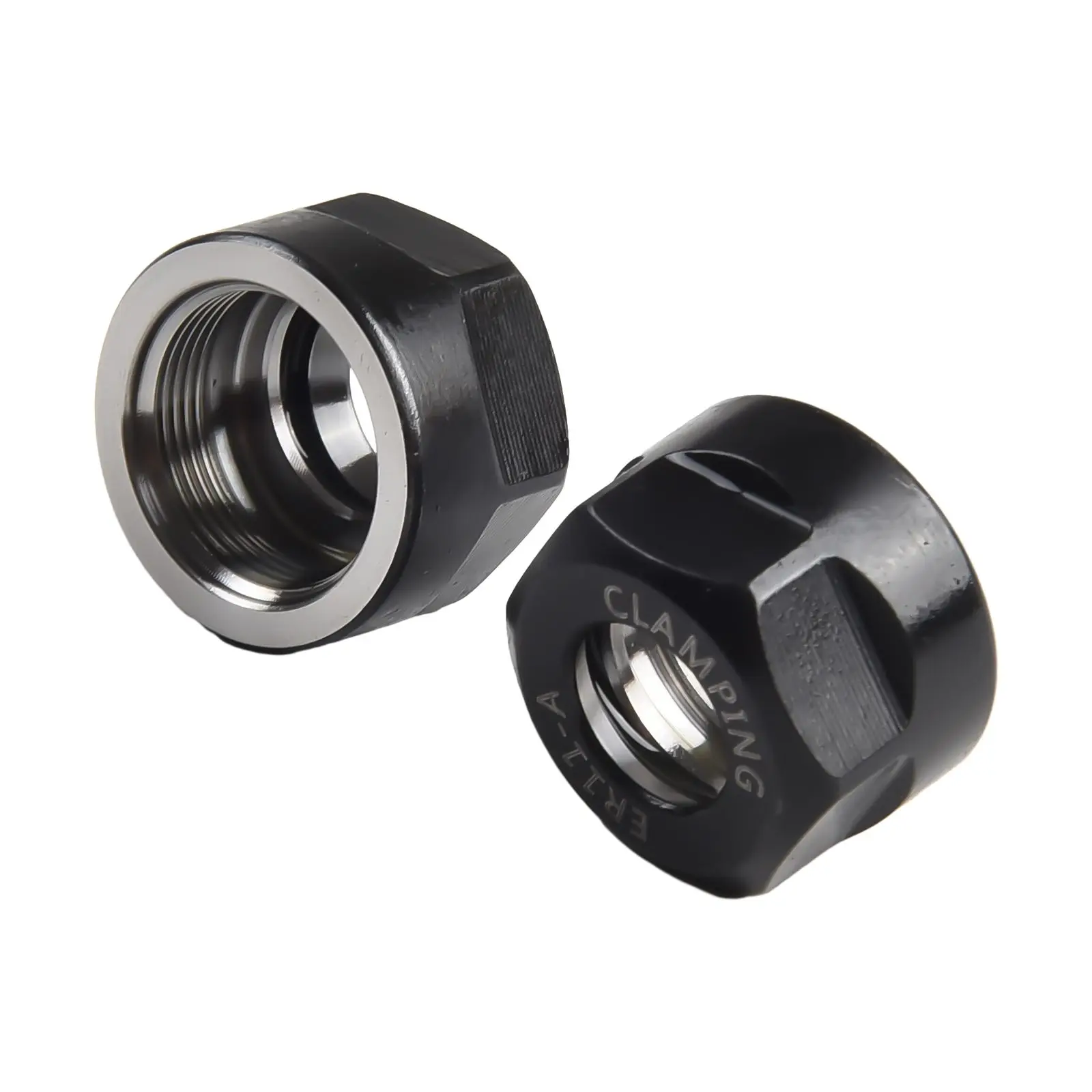 2PCS ER11 A Type Collet Clamping Nut*0.75mm For ER Collet Milling CNC Chuck Holder Lather Grade 1 40CR Steel Nuts Cnc Tool view 4