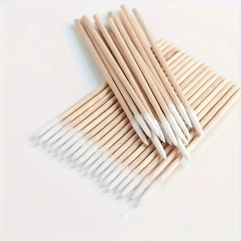 100/300/500/1000pcs Microblading Cotton Swabs for Precise Make Up, Eyebrow & Eyelash Artistry - Disposable,  Beauty Essentials