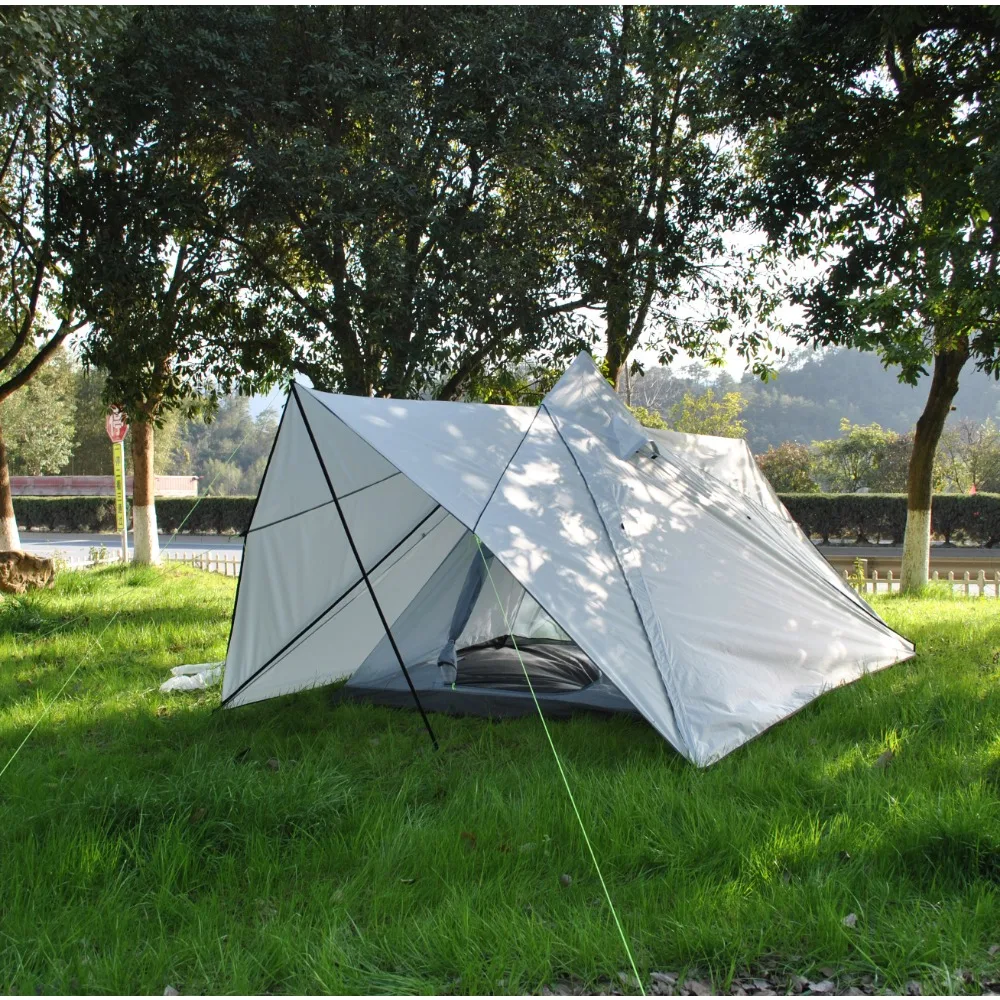 Outdoor Indian Tent Pyramid Camping Tent 4 Person Windproof Rainproof Mosquito Proof Tent For Outdoor Camping Hiking Backpacking