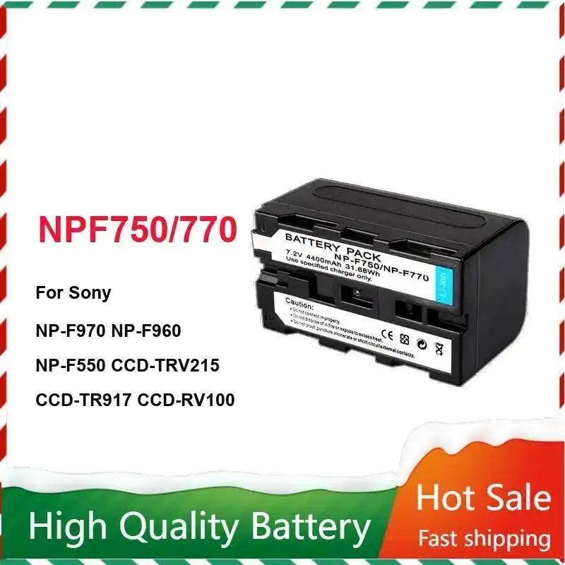 4400Mah NPF750 770 For Sony NP-F970 NP-F960 NP-F550 Ccd-TRV215 Ccd-TR917 Ccd-RV100 Long Lasting Camera Battery High Quality