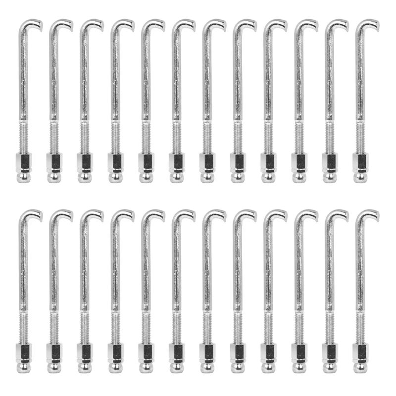 

24Pcs Metal Banjo Round Hooks and Standard Banjo Bracket Hook Replacement Tension Hooks Banjo Set DropShipping