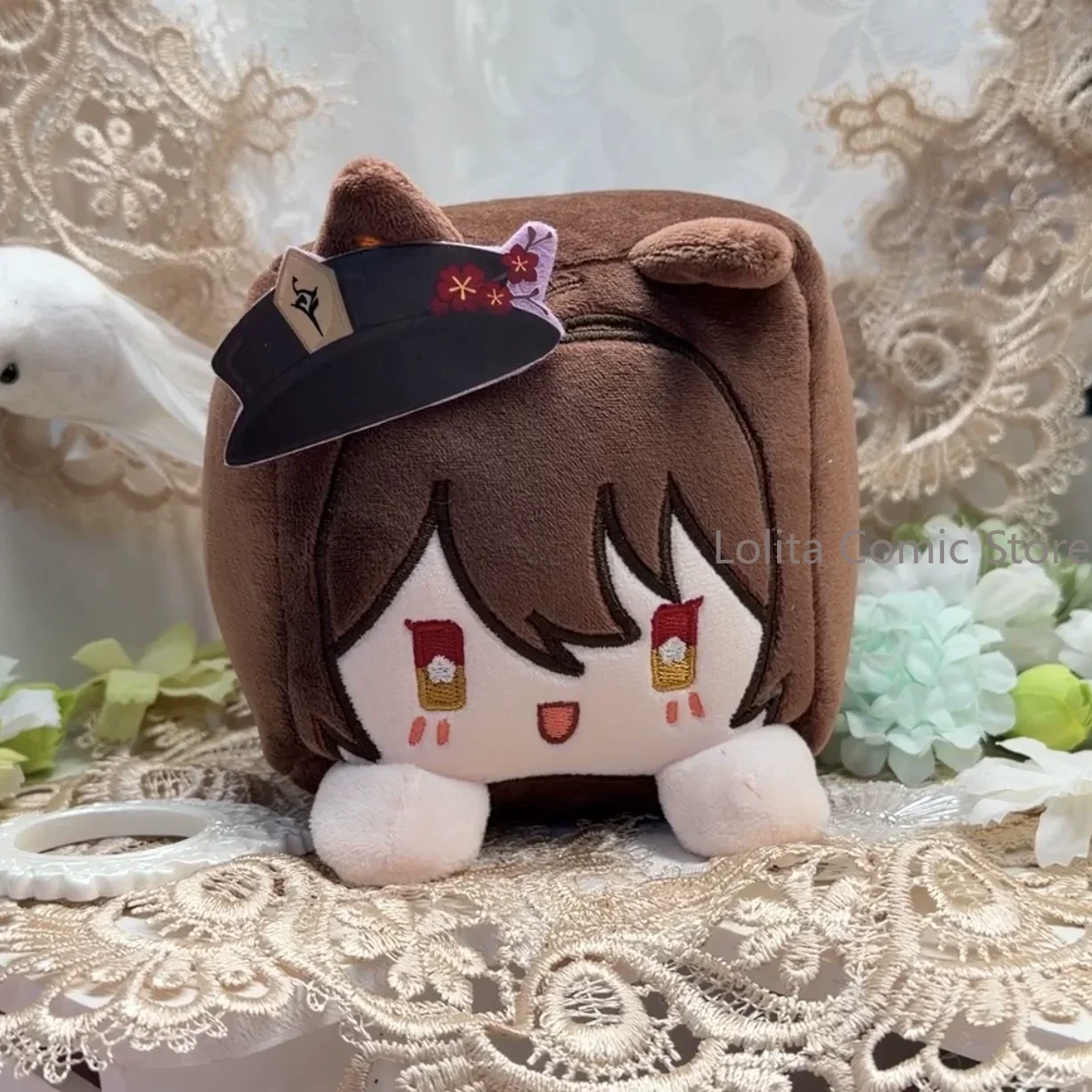 Anime Genshin Impact Hu Tao 10cm Cosplay Plush Doll Cartoon Stuffed Toy Ita Bag Charm Backpack Pendant Collection Xmas Gift