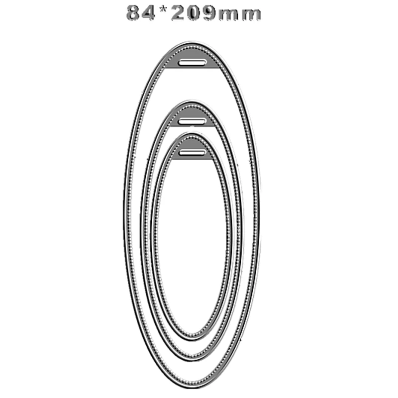 جديد غطاء من الدانتيل شنق ثلاثية الأبعاد البيضاوي تحية العلامات بطاقة قطع معدنية يموت سكرابوكينغ إطار بطاقة الحرفية عيد الميلاد لا طوابع الهالوين #3