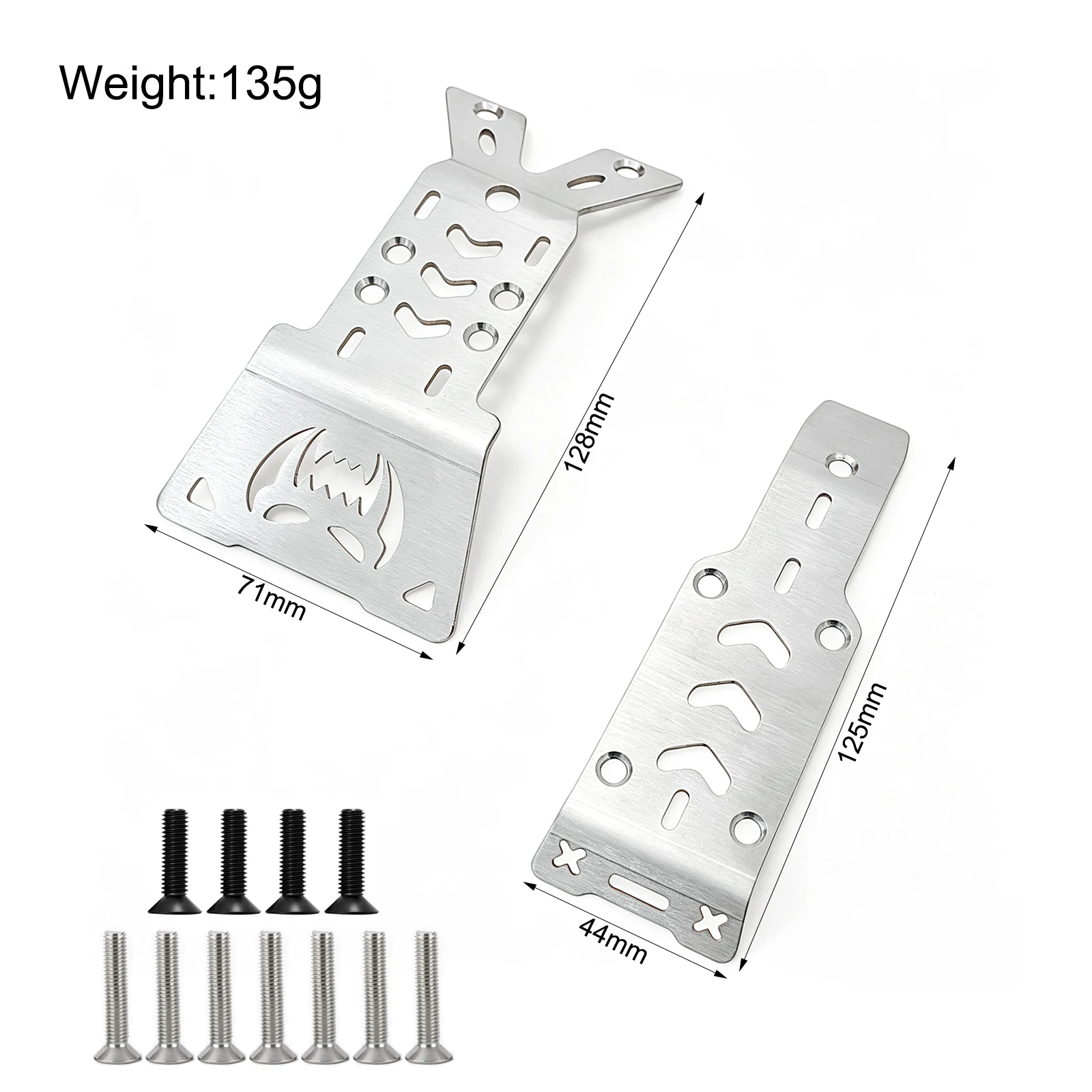 Stainless‑Steel Reinforced Chassis Armor Skid Plate  Bottom Protector Guard For 1/10 MJX Hyper Go 10210 RC Car Upgrade Parts