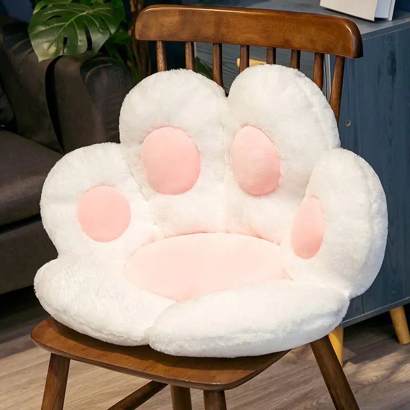Kawaii Cat Paw Plush Brinquedos, Almofada de Chão Recheado Macio, Cadeira Bonito, Sofá Butt Pad, Decoração do Quarto de Casa, Office Nap Dolls, 70x60cm