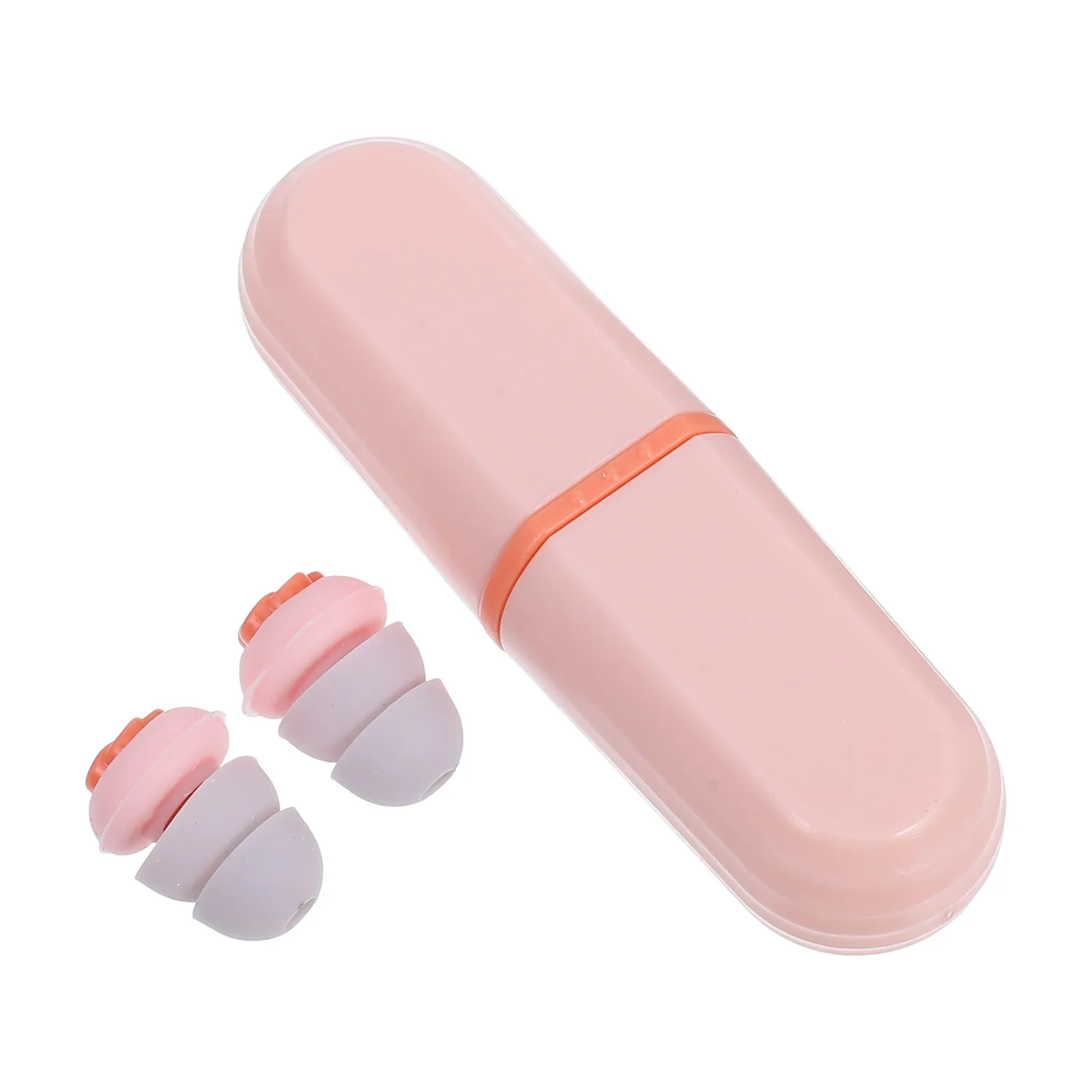 1Pairs سدادات إلغاء الضوضاء الوردي لينة رغوة مريحة تناسب دراسة العمل النوم قابلة لإعادة الاستخدام سيليكون الأذن المقابس الصوت #4