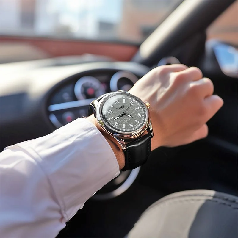 2025 nova marca de topo homem relógio de pulso luxo negócios à prova dwaterproof água relógio para homem relógio de quartzo relógios masculinos de couro reloj bonito