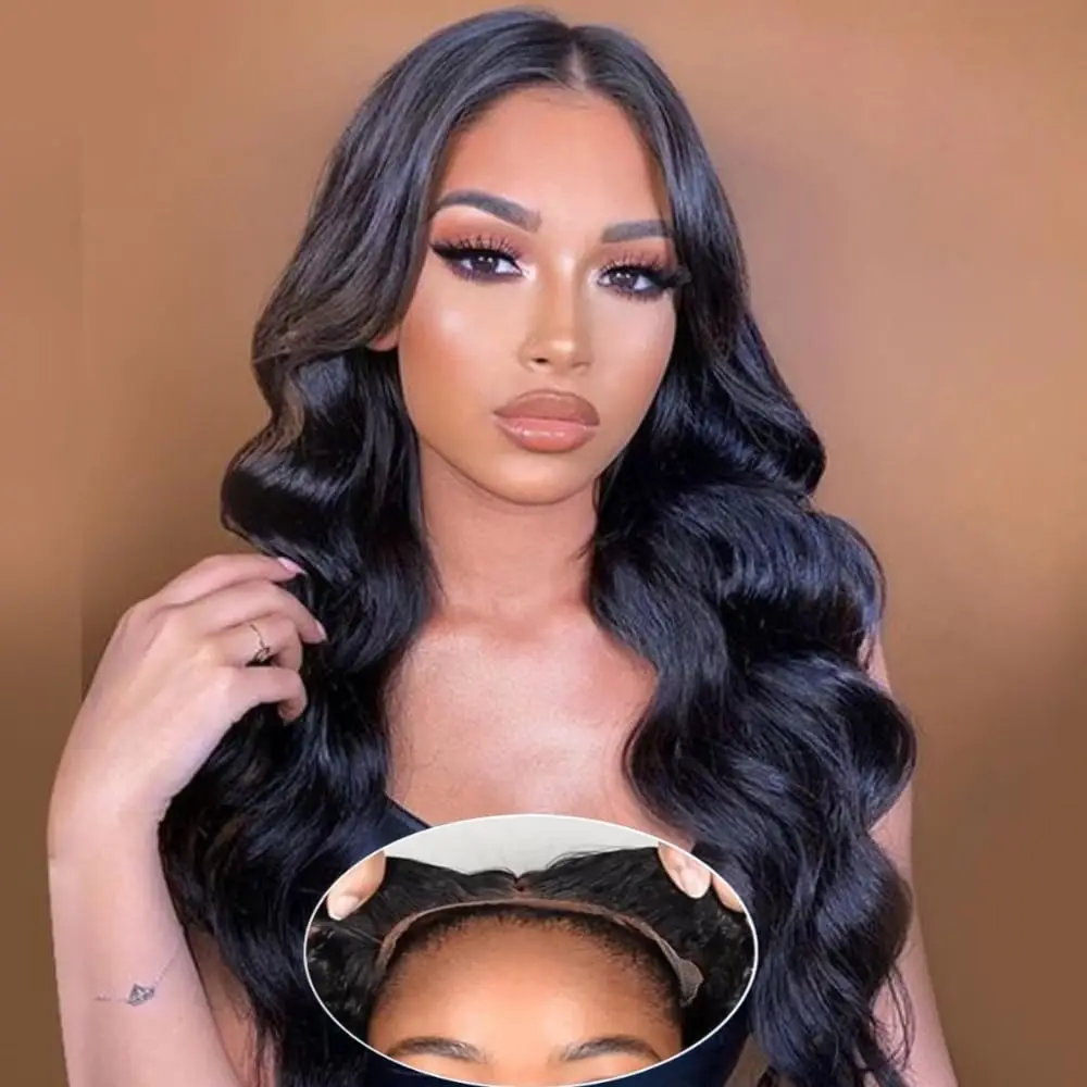 Wear And Go Glueless Body Wave Lace Closure Wig  5×5 6x4 HD Lace Closure Wig Pre Plucked Hairline Pre Cut Human Hair Wigs