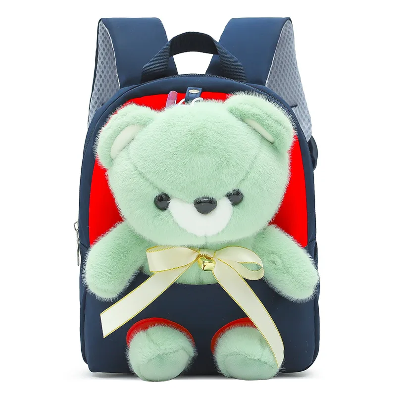 2024 New Cartoon Cute mochila infantil Lovely Bear Backpacks Small Kindergarten school bag Lightweight Backpack child girl