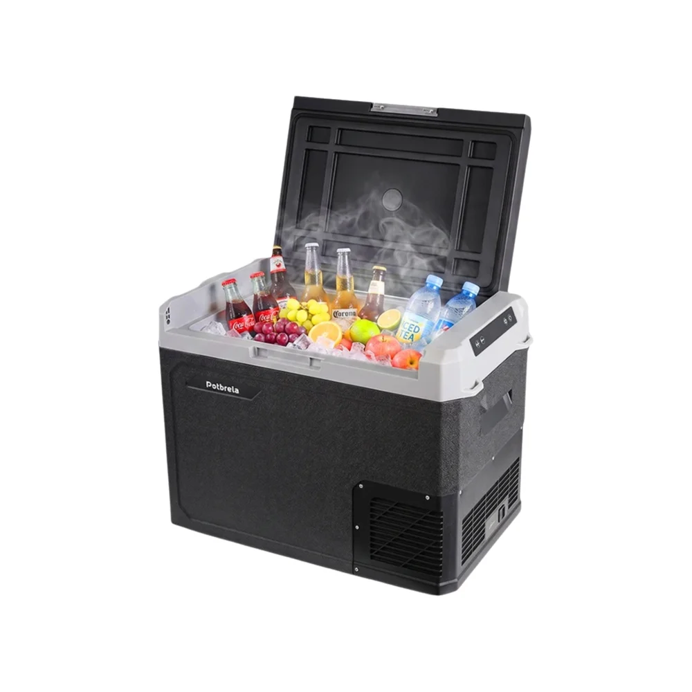 Patbrela 12V/24V Dual-Use-Auto-Minikühlschrank, tragbare Kühl- und Gefrierbox mit Kompressor für Autos und LKWs