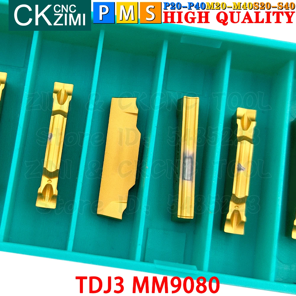 TDJ3 MM9080 TDJ 3 MM9080 Carbide Inserts Cutting Grooving Inserts Tools TTER TTEL CNC Parting Metal Lathe Milling Turning Tools