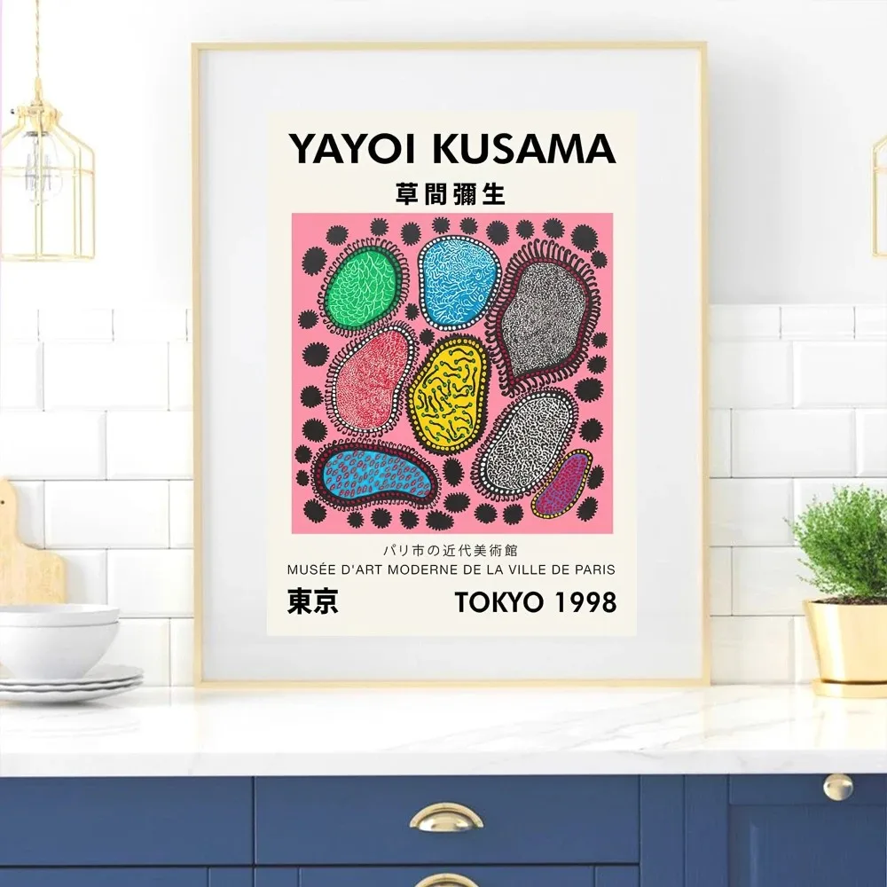 Yayoi Kusama Art Poster Home Room Decor Livingroom Bedroom Aesthetic Art Wall Painting Stickers