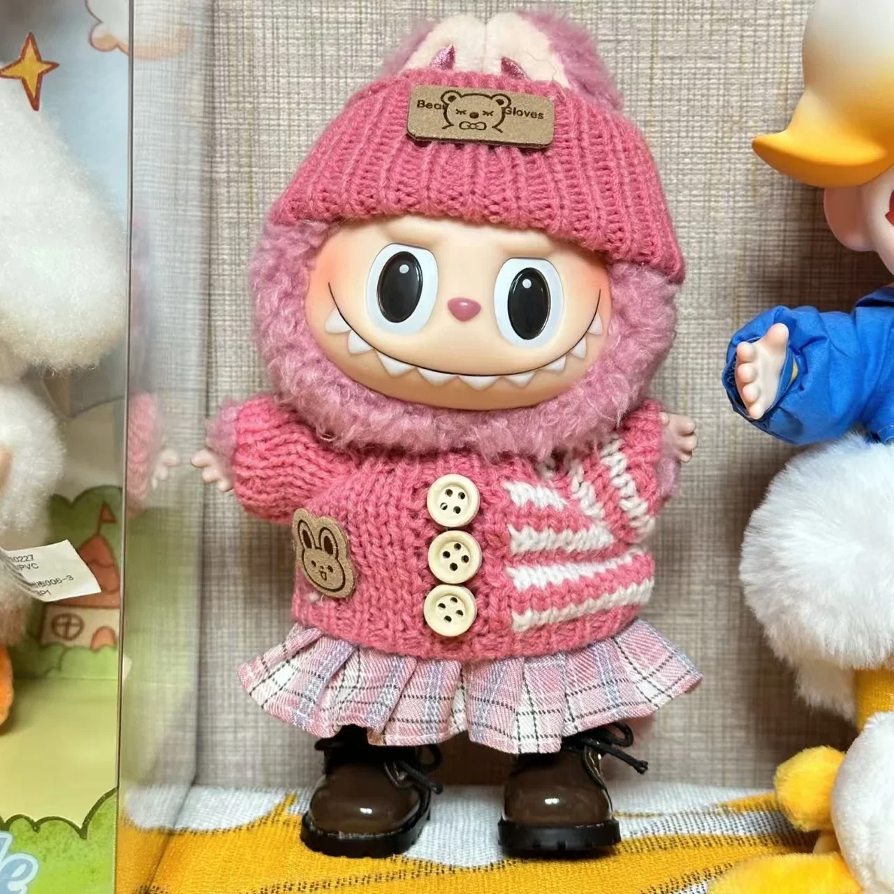 

Одежда для 17 см, кулон Labubu, плюшевые хлопковые игрушки, одежда для самостоятельного изготовления, одежда для кукол, юбка, футболка, комплект, комбинезон с животными, подарок на день рождения