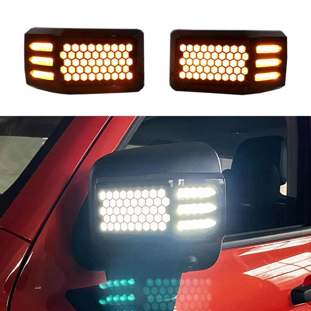 2021-2024 Off-road 4x4 LED specchietto retrovisore laterale adatto per serbatoio 300 con indicatore lampeggiante ripetitore indicatore di direzione