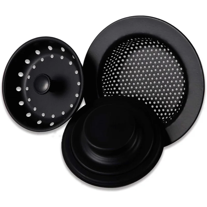 3 PCS Kitchen Sink Stopper Strainer,Anti-Clogging Stainless Steel , Garbage Disposal Plug, Perforated Baske