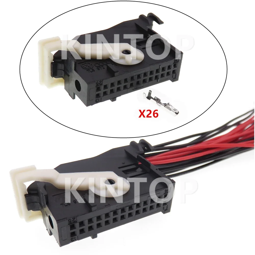 

1 Set 26 Pins AC Assembly High Quality Car Accessories 7L6972726 Automotive Navigation Controller Wire Terminal Unsealed Socket