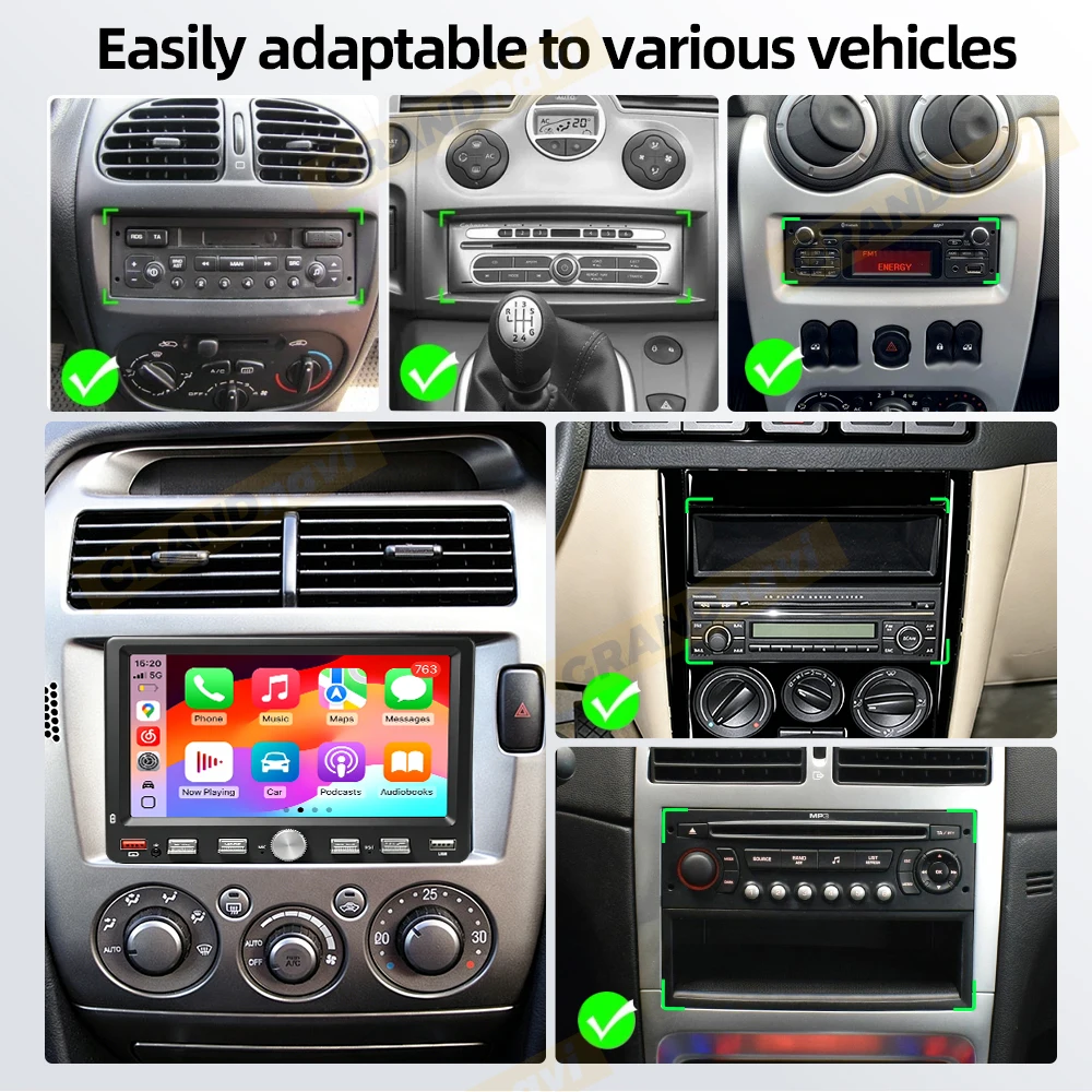 Einstellbarer Bildschirm 1Din MP5 Kabelloses Carplay Android Auto Autoradio FM EQ Mirror Link Universelles Auto-Audio-Multimedia-Player – Detail 4