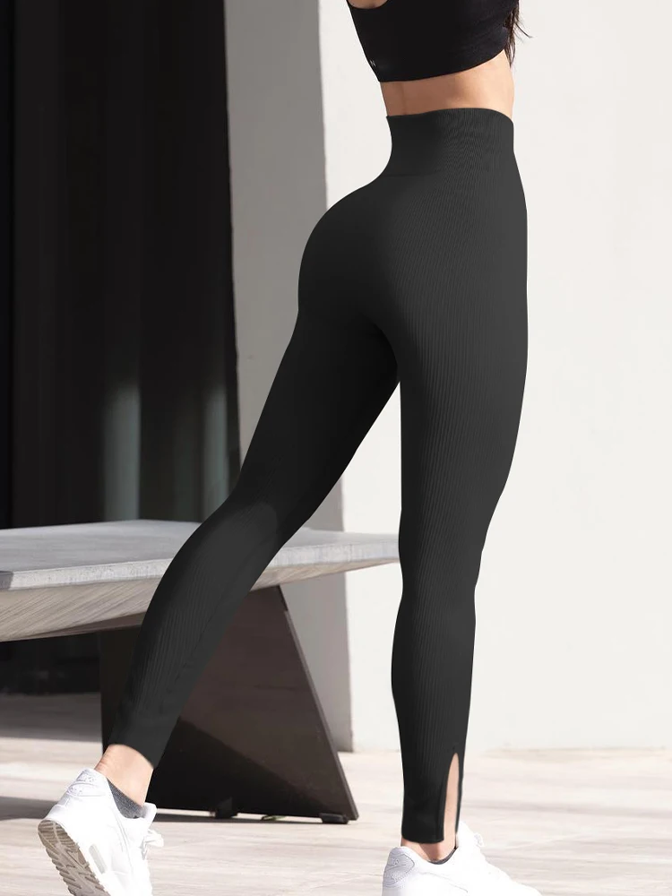 Pantaloni da yoga Leggings sportivi a vita alta senza cuciture da donna Leggings da palestra per allenamento con vestibilità aderente per il