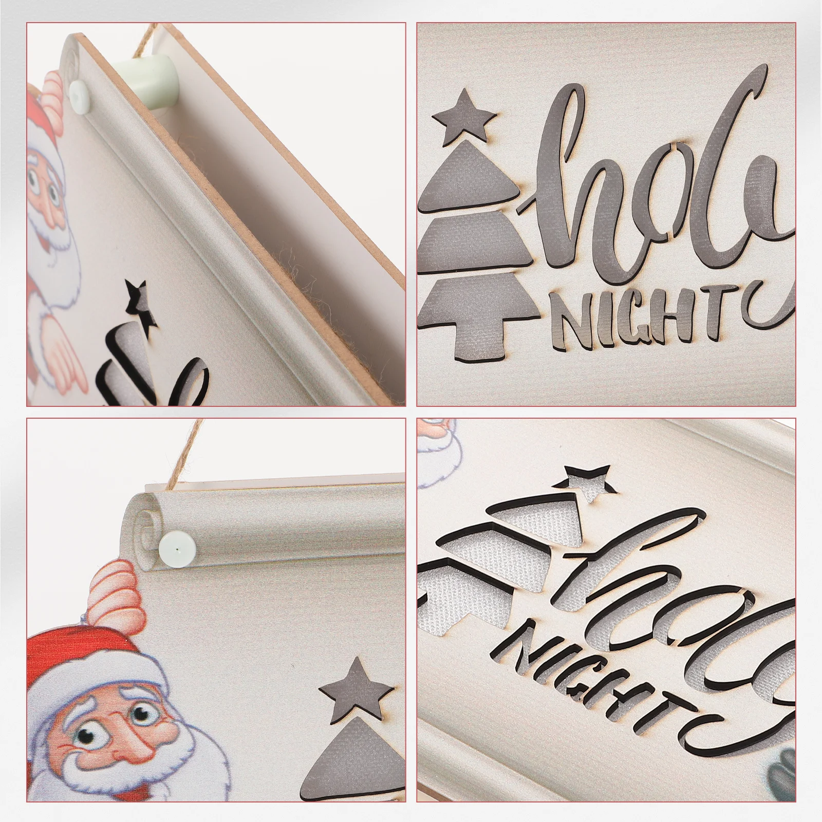 

LED Light Christmas Door Sign Xmas Front Door Decor Wooden Hanging Welcome Sign Christmas Decorations Xmas Welcome Signs
