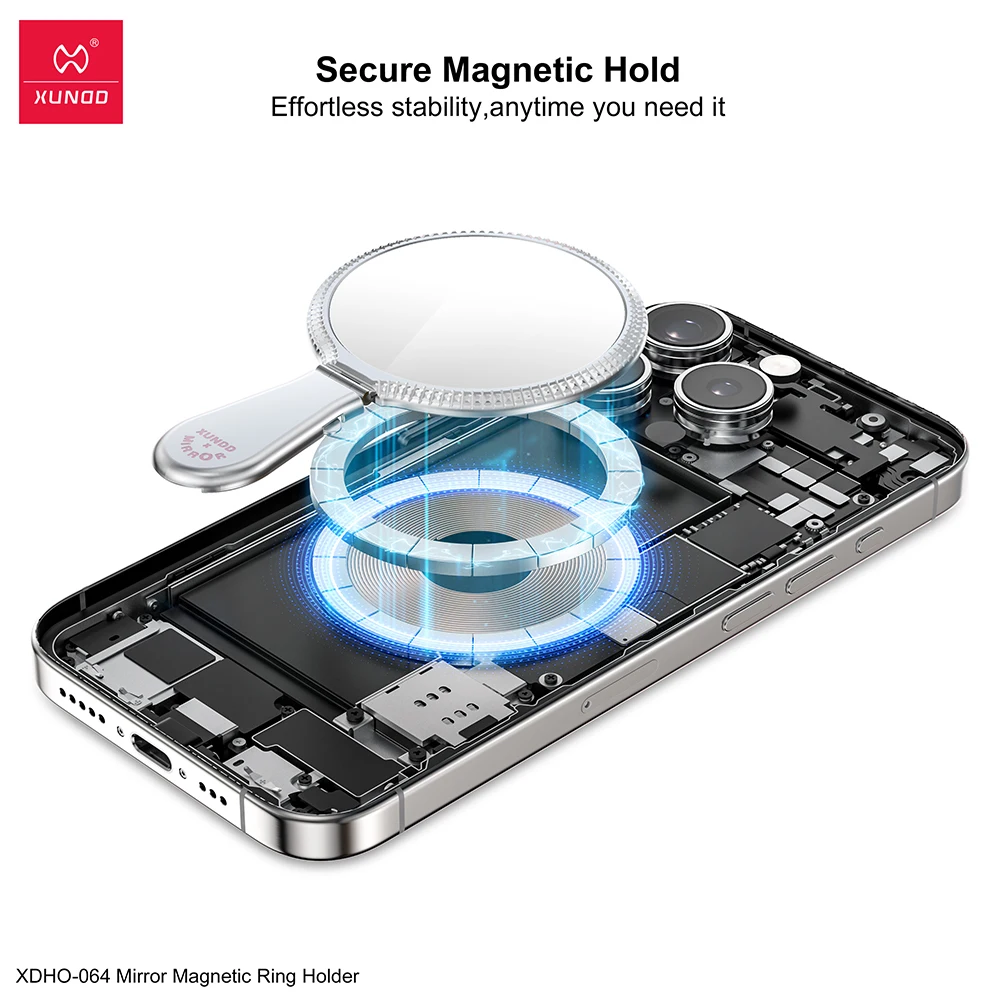 Xundd Strong Magnetic Phone Holder Multi Functional Mirror Stand For iPhone 17 Pro Max 16 Pro Samsung Huawei Smart Phone