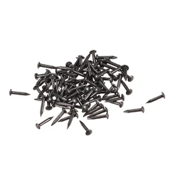 Uxcell 100pcs Mini Tiny Nails 1.2mmx8mm Antique Brass Small Micro Nail Tack Stud for DIY Wooden Box Household Accessories