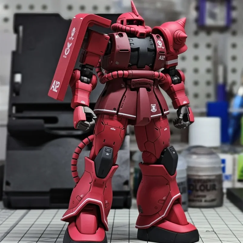 GTO Char's Zaku HG 1/144 الميكانيكية التجمع أطقم منمذجة عمل أرقام سطح المكتب الديكور دمية الأولاد لغز اللعب هدية تحصيل