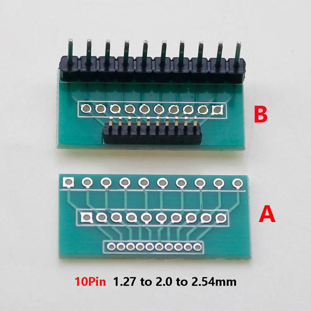 1 szt. 10-pinowa pojedyncza dwurzędowa płytka przyłączeniowa PCB 1,27 mm 2,0 mm 2,54 mm Skok Wzajemna konwersja Złącze płytki testowej 10P