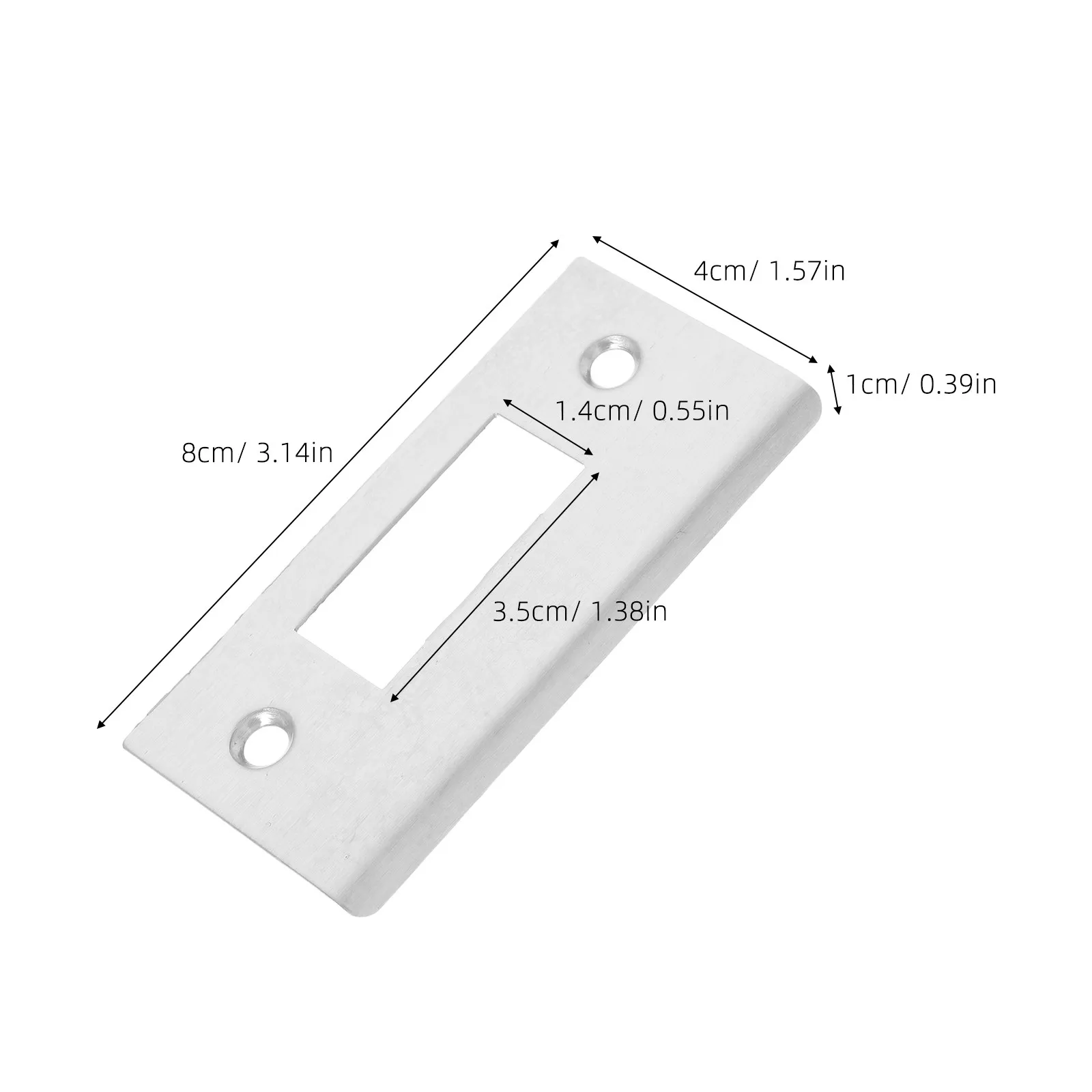 6Pcs Corrosion Resistant Stainless Steel Door Strike Plate Latch Shield Reinforcement Plate for Residential Commercial Doors
