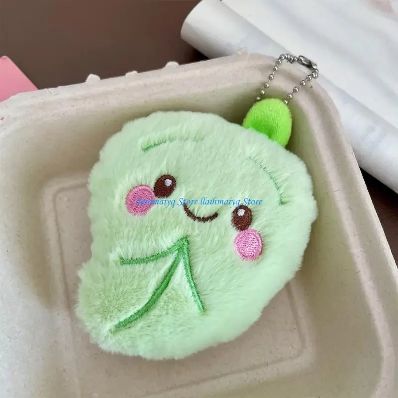 573B حقيبة أوراق قلادة حقيبة سحر أوراق كيرينغ أفخم الملمس مفتاح الملحقات #5