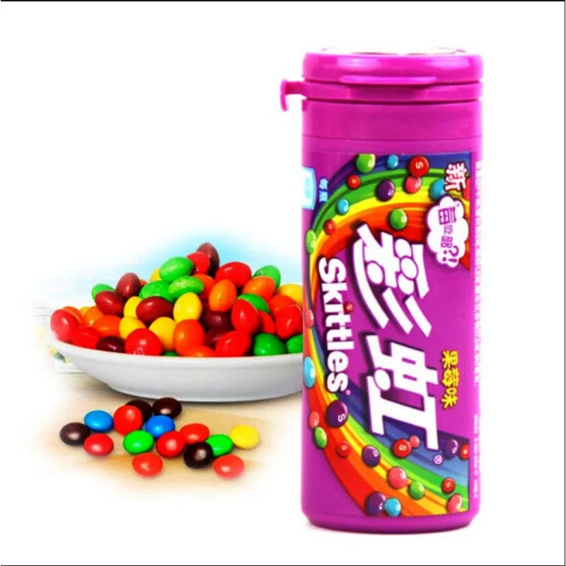Конфеты Skittles 1,06 унций (30 г) * 5 банок Конфеты с хрустящей ракушкой, конфеты, которые дети любят