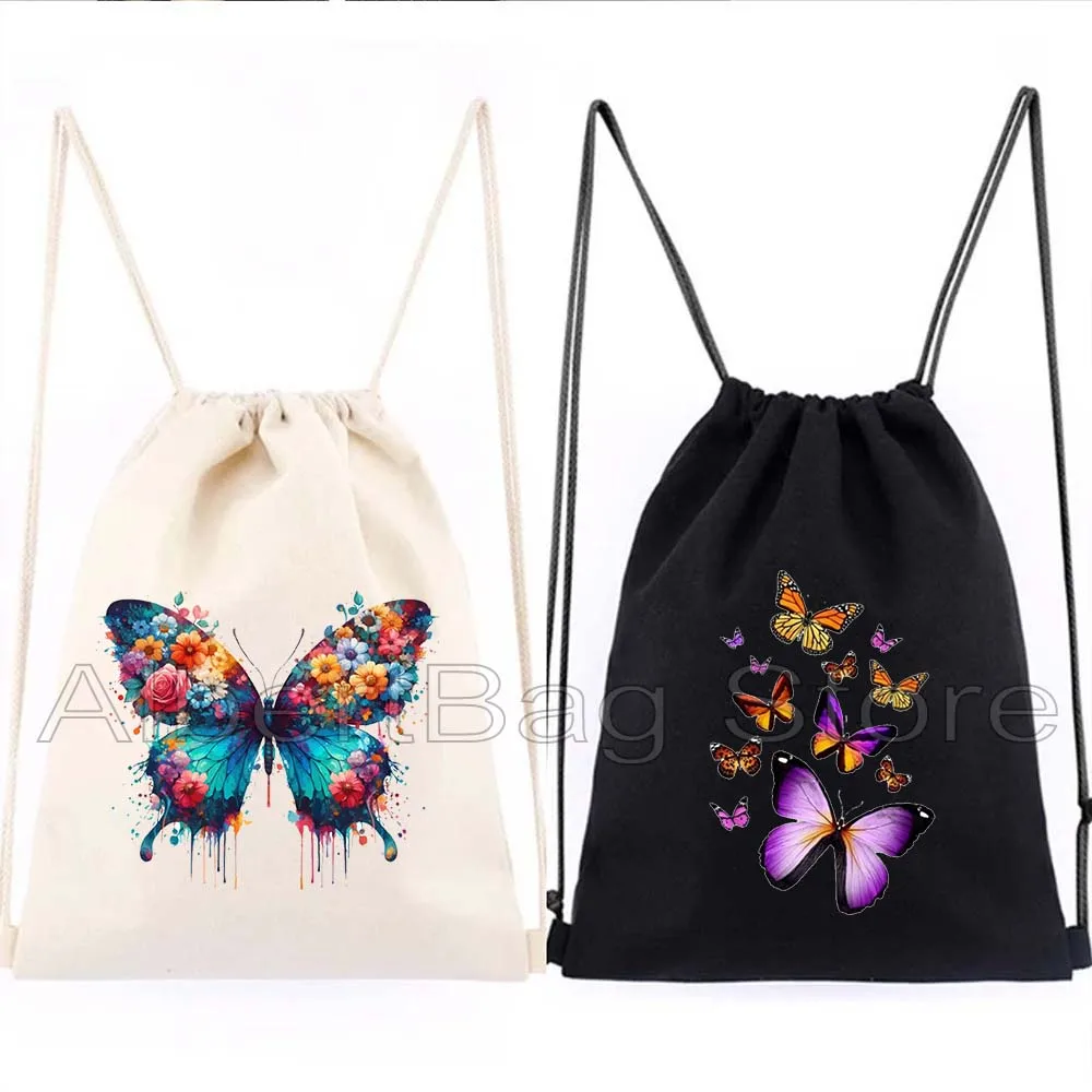 

Metamorphora Butterfly Flowers Metamorphosis Cherry Blossom Botanical Beauty Butterflies Drawstring Bag Soccer Backpack Sackpack