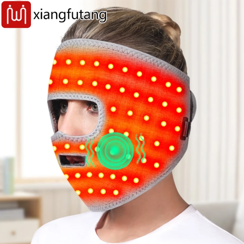 

Маска для лица с подогревом красного света, полное покрытие, электрическая грелка для лица, теплотерапевтическая пленка для снятия головного боли, TMJ и пазухи