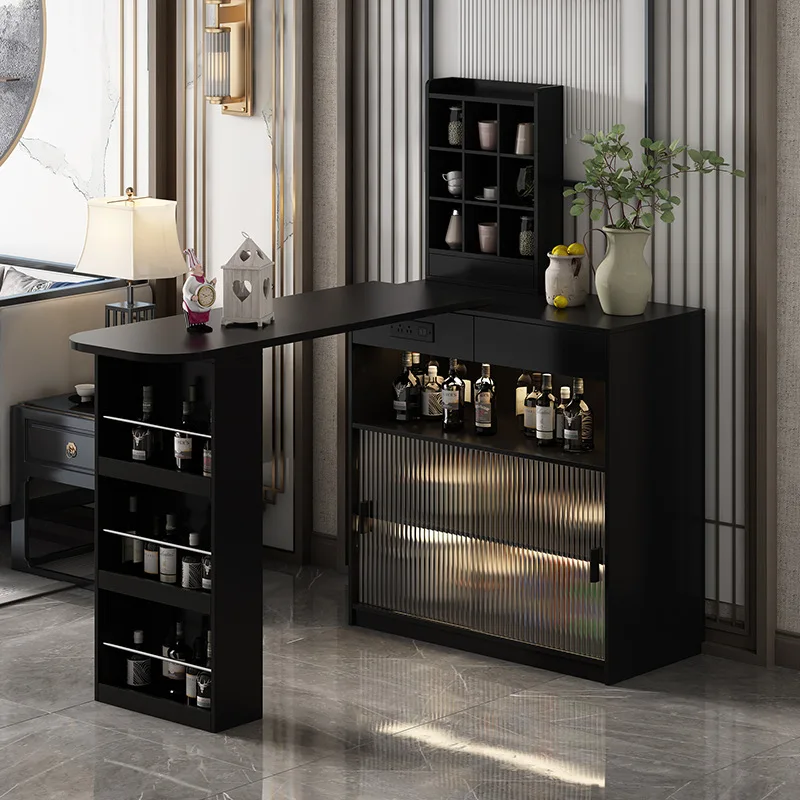 

Выдвижной барный стол, островный стол, обеденный боковой шкаф, встроенная бытовая перегородка для гостиной, маленькая квартира, балконная стена