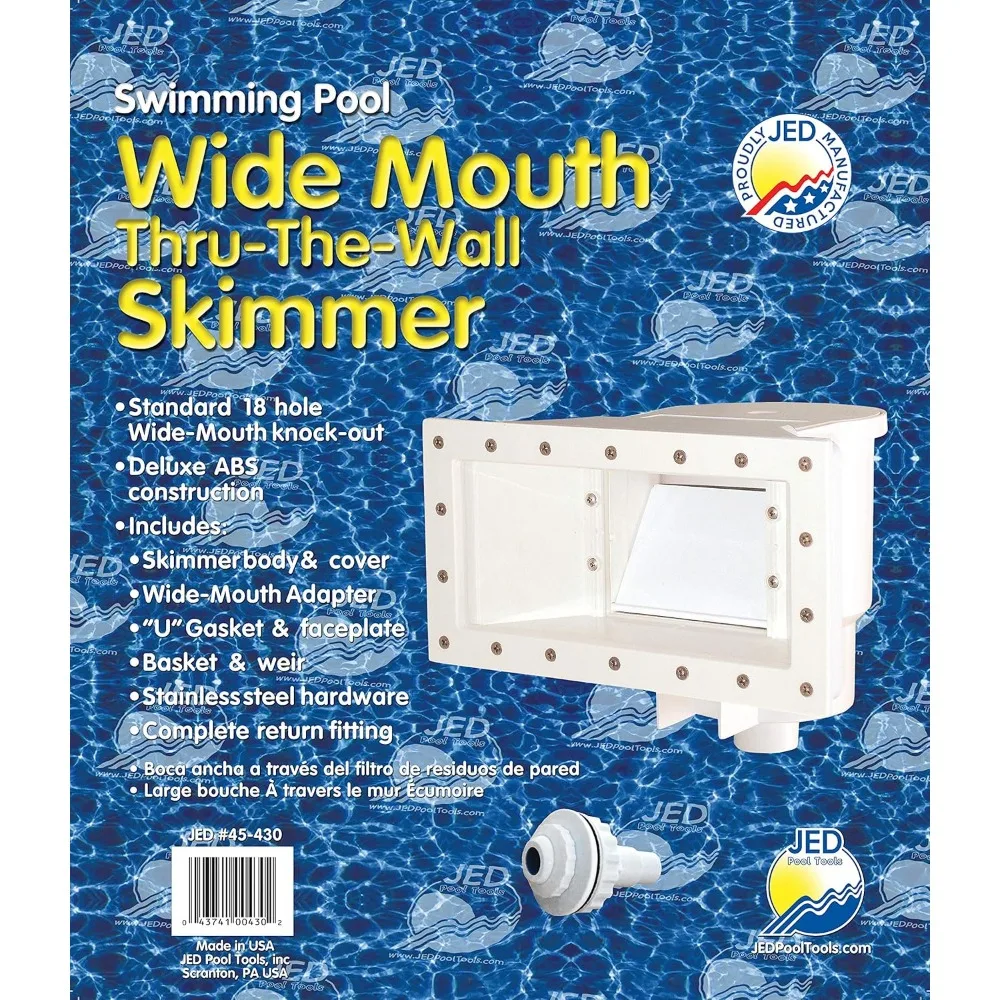 45-430 Wide Mouth Thru-The-Wall Skimmer & Complete Acce, White