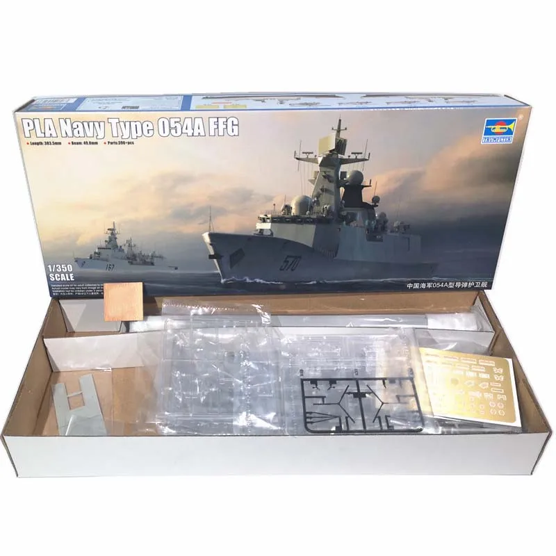 1/350 Assembled Warship Model Kit Navy Type 054A Guided Missile Frigate Model Kit Hand-assembled Ship Model