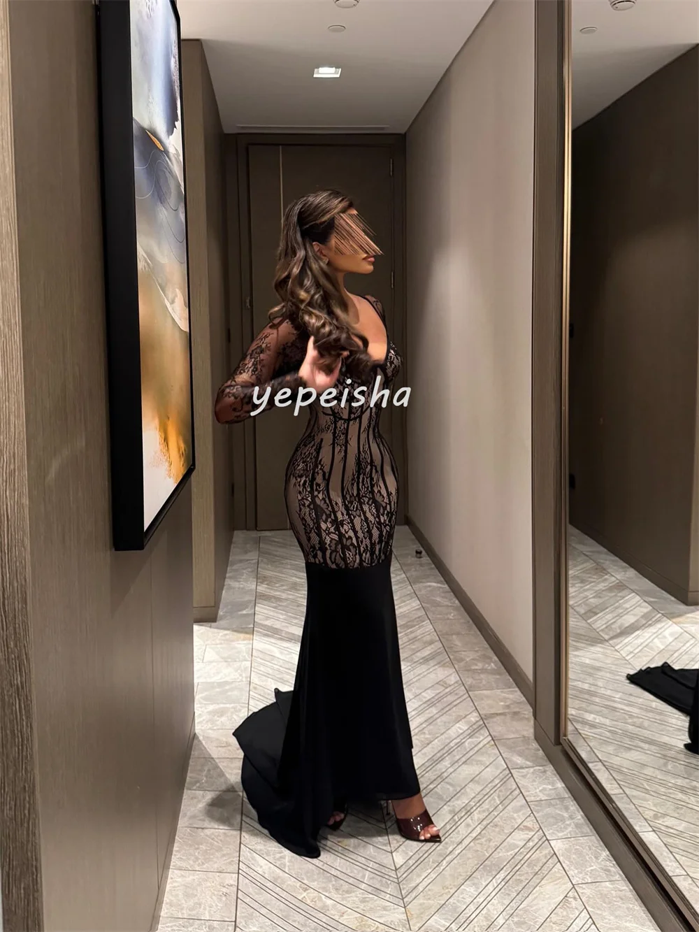 Abiti lunghi con ritratto a trapezio drappeggiato con applicazioni classiche personalizzate Abiti da cerimonia su misura Moda retrò Taglie eleganti disponibili