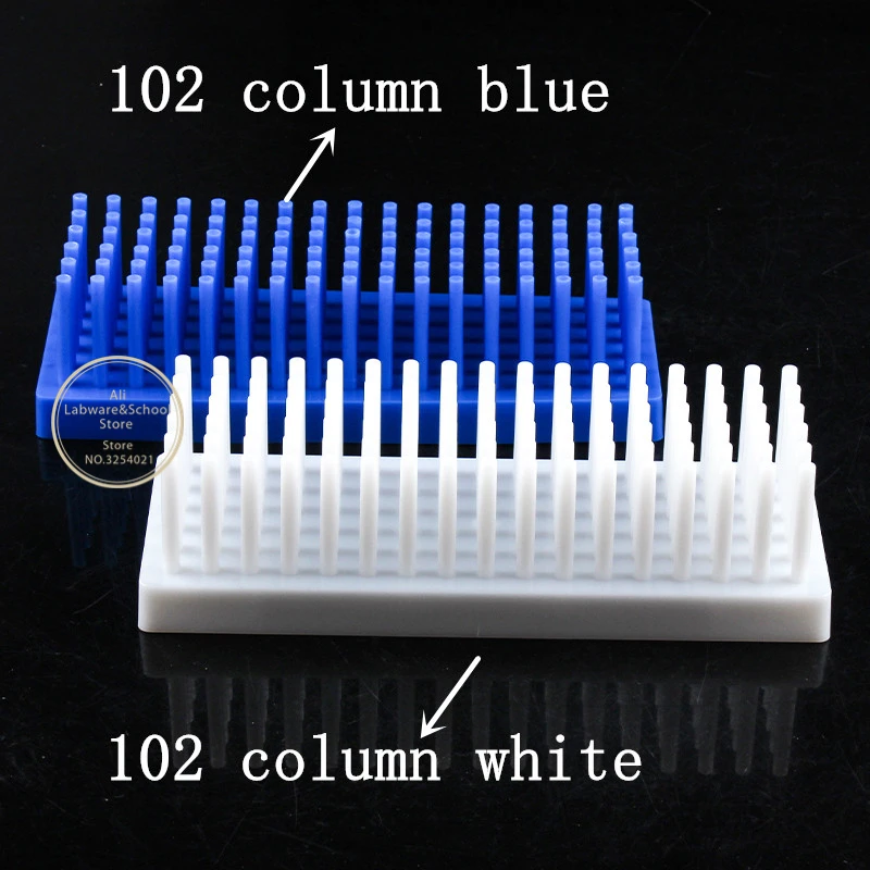 2pcs Lab 66/102column Plastic Column Type Thickening  Test Tube Rack Can Be Inverted Socket