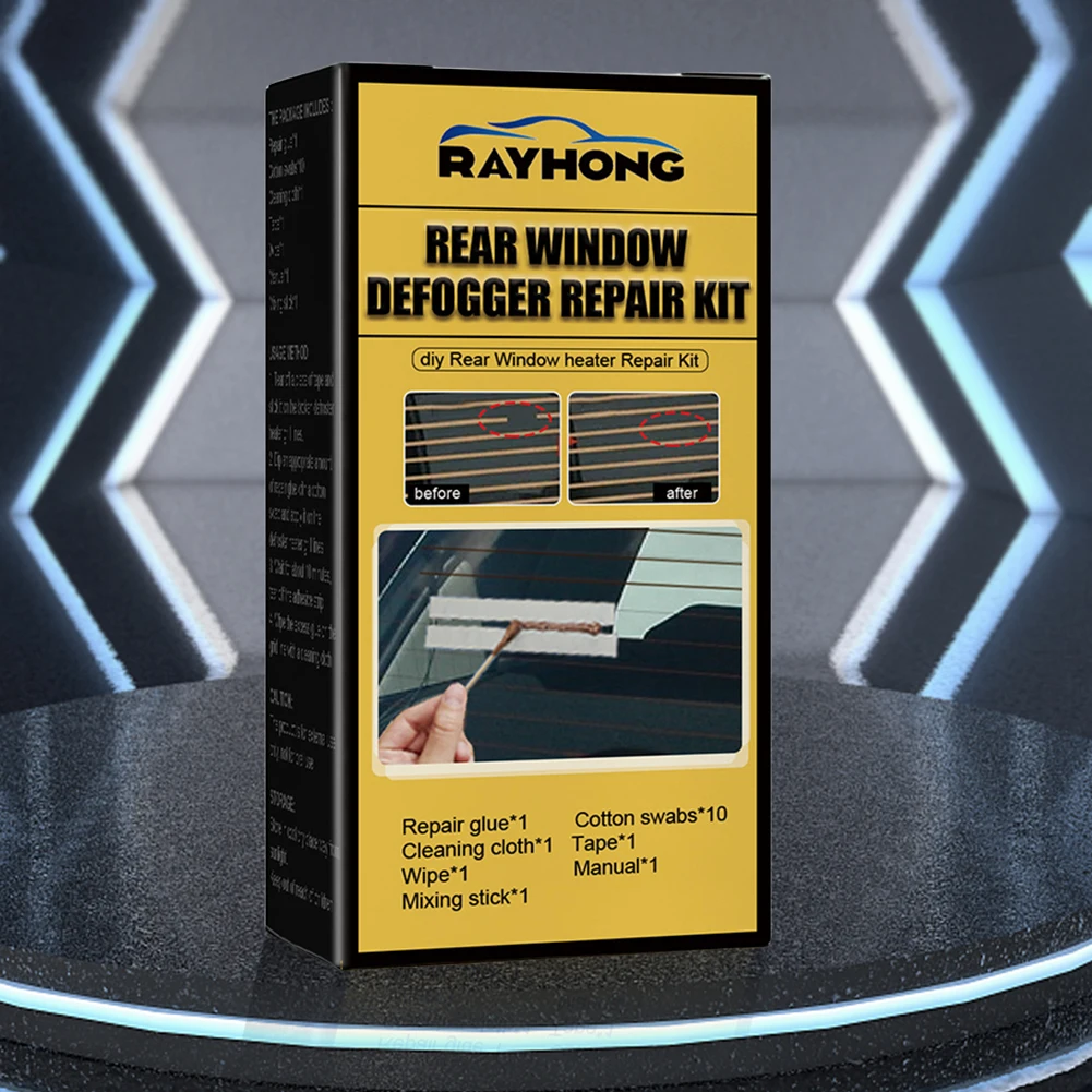 Car Rear Window Defogger Repair Kit DIY Quick Repair Scratched Broken Defroster Fix Heater Glass Lines Defroster Grid