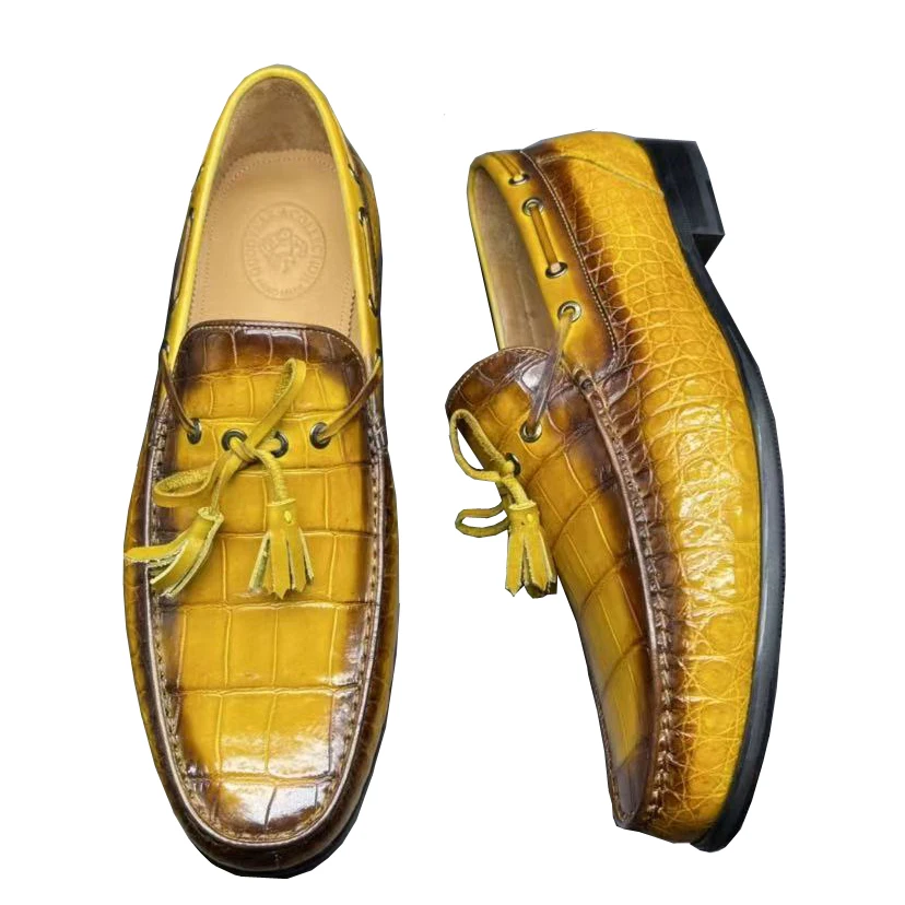 

Новые мужские туфли Euge: деловые, офисные, свадебные, из кожи крокодила, лоферы