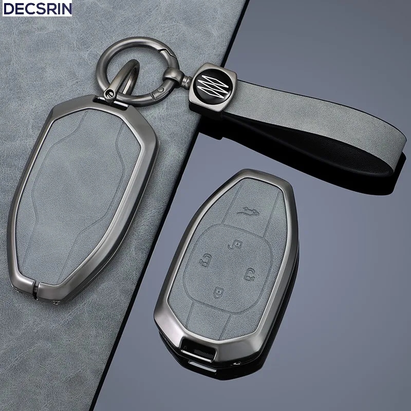 

Zinc Alloy+Leather Car Remote Key Case Cover Shell Fob Holder For GAC Trumpchi GS7 GS8 GM8 GS5 GA6 GM6 Car Keychain Accessories